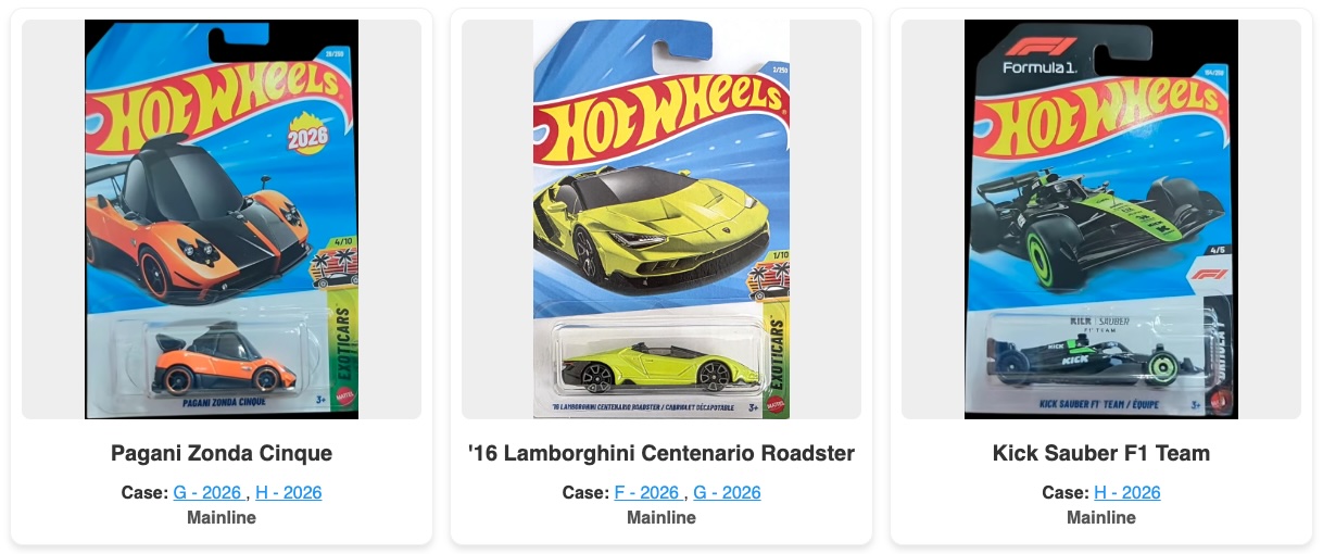 Hot Wheels Tracker